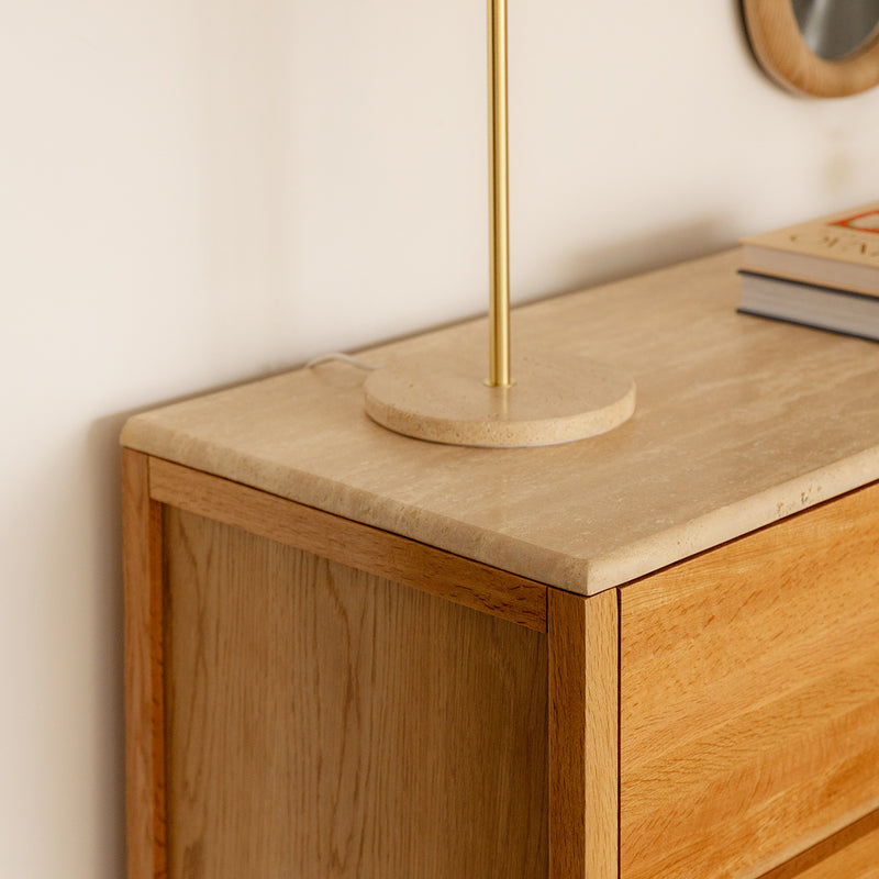 Travertine / Oak
