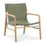 Isla Leather Sling Armchair - Olive Green