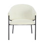 Nelson Boucle Armchair - White / Black