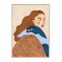 Life x MON Girls Best Friend Print - Blue / Framed Art Print, No Border / 33 x 45cm