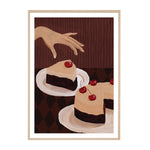 Burgundy / Framed Art Print / 33 x 45cm