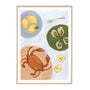 Life x MON Mediterranean Catch Print - Blue / Framed Art Print / 100 x 140cm