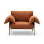 Alva Brushed Steel Frame Armchair - Cabarita Hazel / Brushed Steel Frame