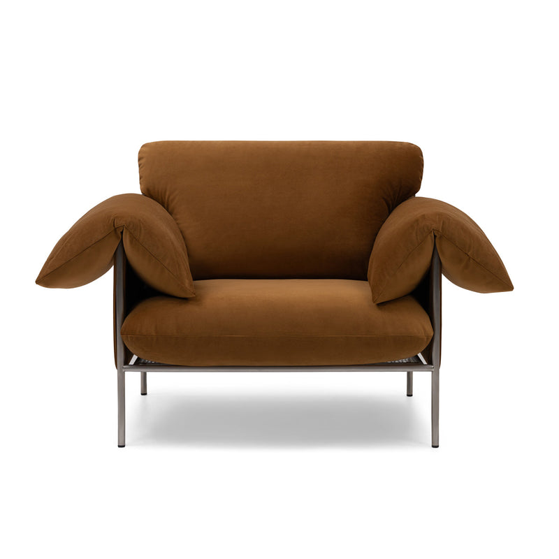 Malibu Cognac / Brushed Steel Frame