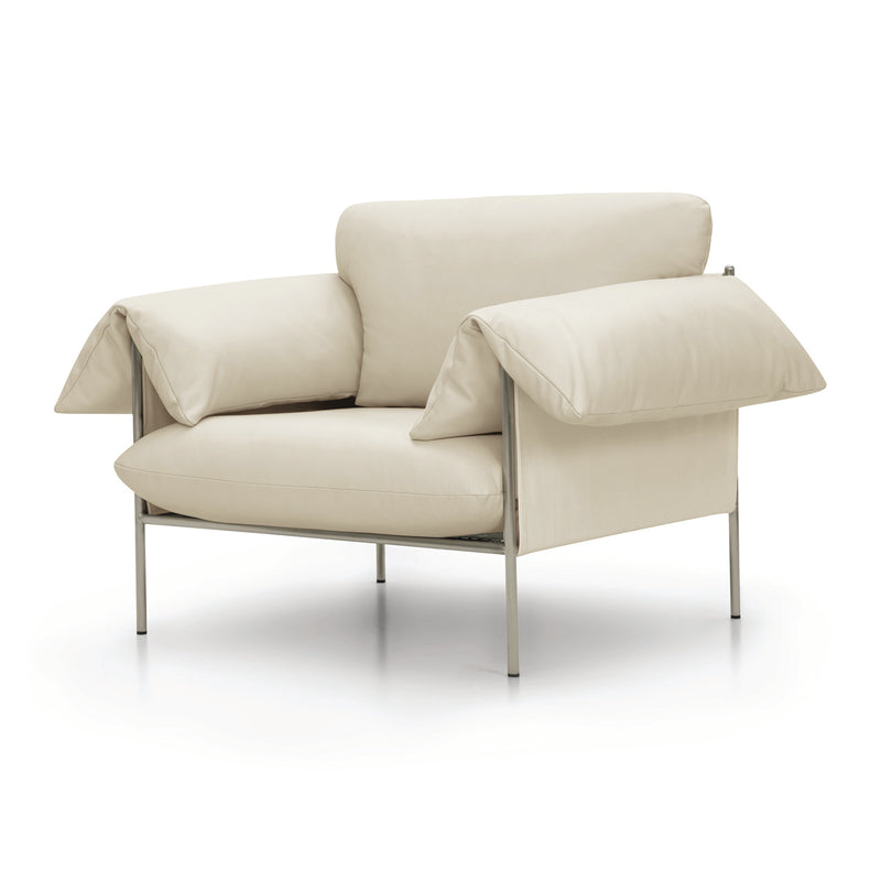 Simpson Cream / Brushed Steel Frame