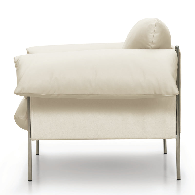 Simpson Cream / Brushed Steel Frame