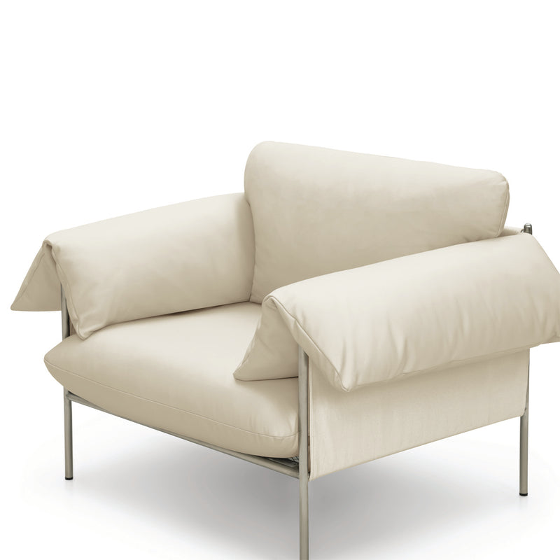 Simpson Cream / Brushed Steel Frame