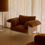 Alva Nougat Frame Armchair - Simpson Tan / Nougat Frame