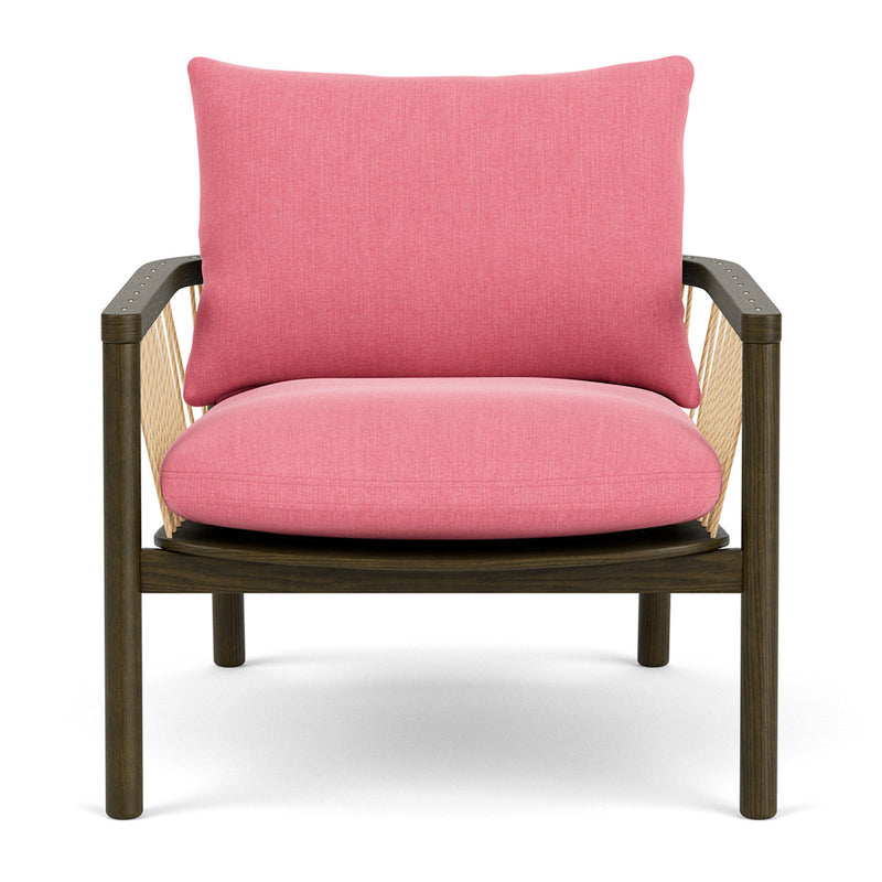 Firenze Bubblegum Fabric / Dark Walnut