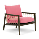 Firenze Bubblegum Fabric / Dark Walnut
