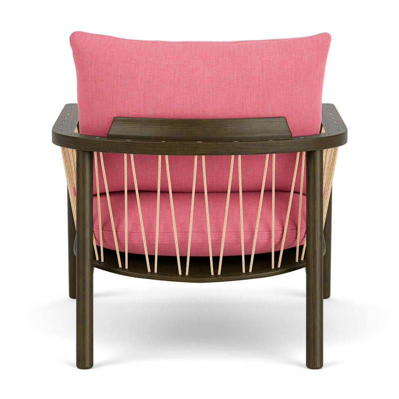 Firenze Bubblegum Fabric / Dark Walnut