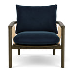 Lux Navy Velvet / Dark Walnut