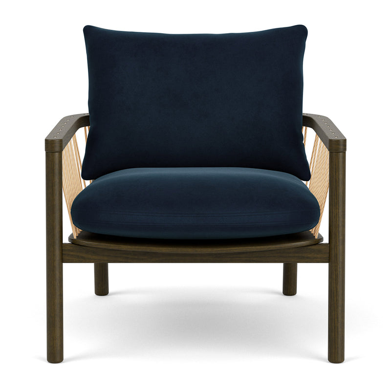 Lux Navy Velvet / Dark Walnut