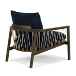 Lux Navy Velvet / Dark Walnut