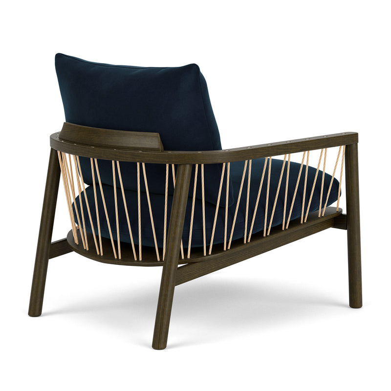 Lux Navy Velvet / Dark Walnut