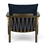 Lux Navy Velvet / Dark Walnut