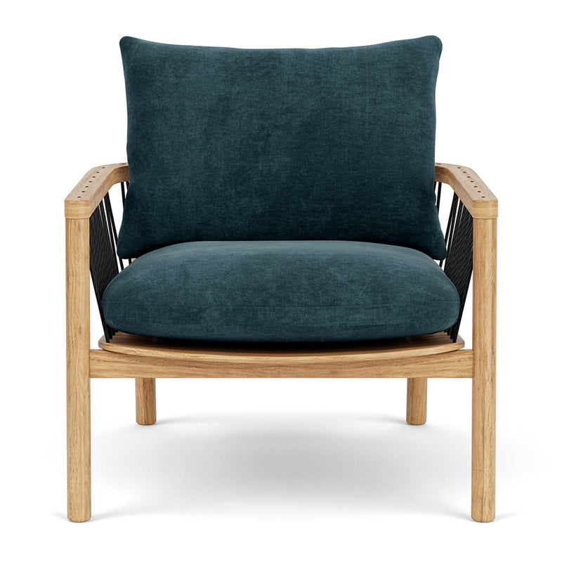 Danny Dust Blue Textured Weave / Oak