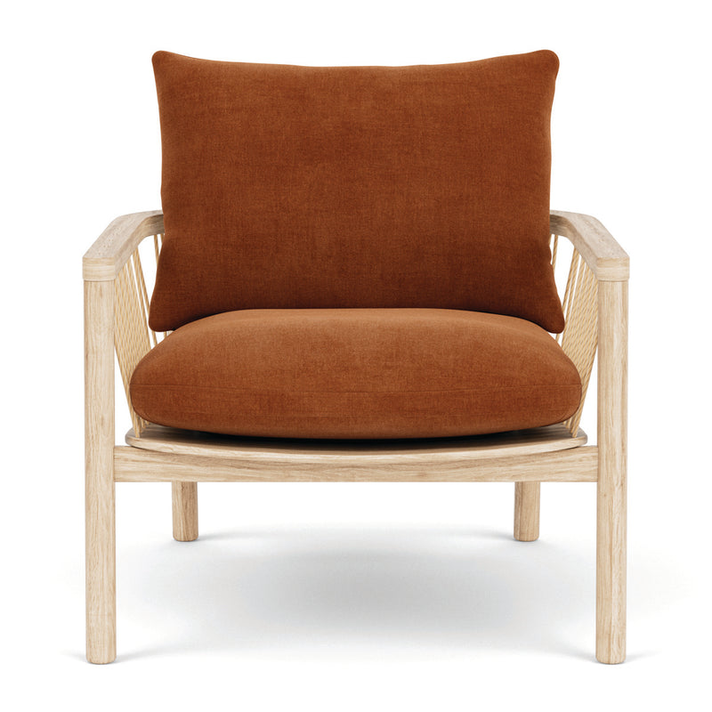 Moss Rust Fabric / Oak
