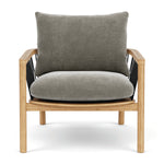 Planet Grey Green Fabric / Oak