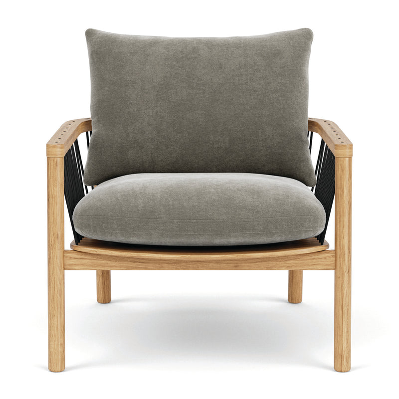 Planet Grey Green Fabric / Oak