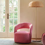 Judi Swivel Armchair - Firenze Bubblegum Fabric