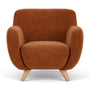 Otis Armchair - Moss Rust Fabric / Oak