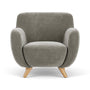 Otis Armchair - Planet Grey Green Fabric / Oak