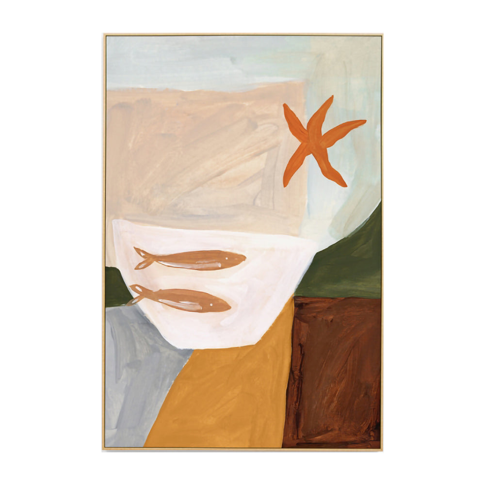 Abstract Tabletop Orange 1 Art Print