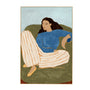 Life X MON A Space She Holds Art Print - Blue / Framed Canvas / 42 x 62cm