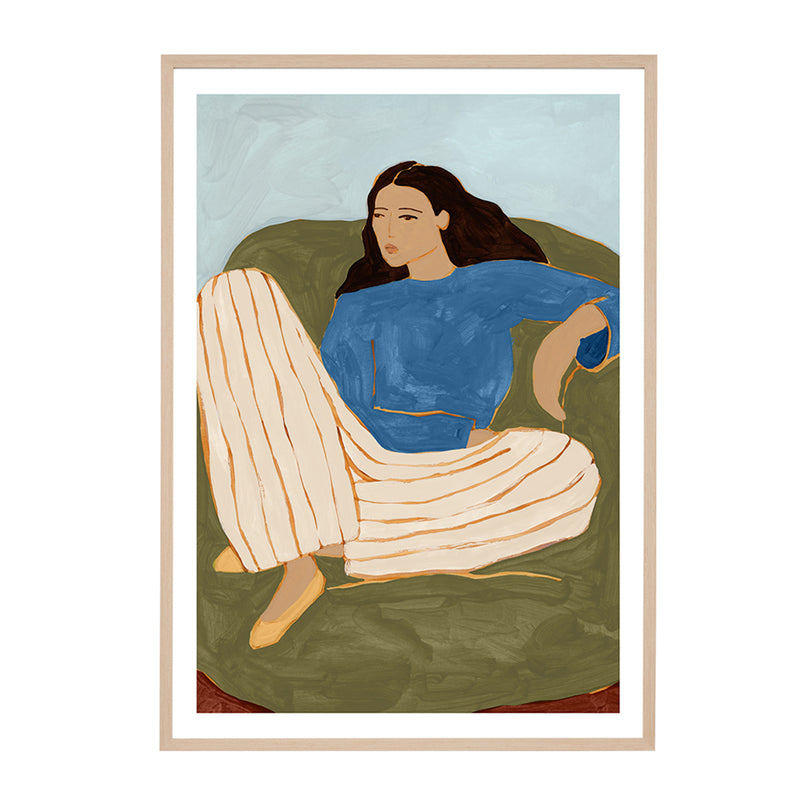 Blue / Framed Art Print / 33 x 45cm