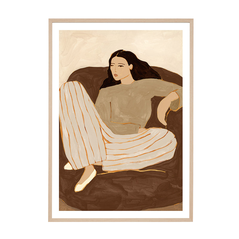 Natural / Framed Art Print / 33 x 45cm
