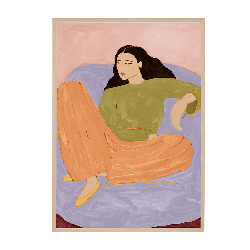 Peach / Framed Art Print, No Border / 33 x 45cm