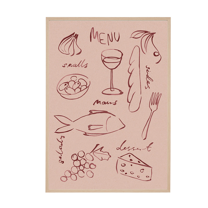 Blush / Framed Art Print, No Border / 33 x 45cm