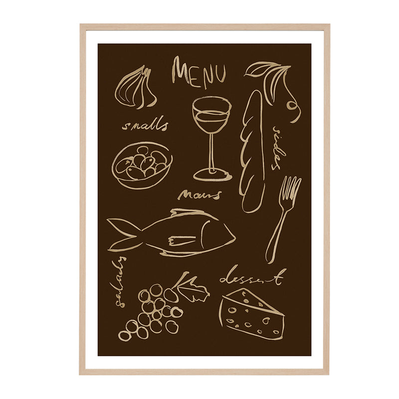 Chocolate / Framed Art Print / 33 x 45cm