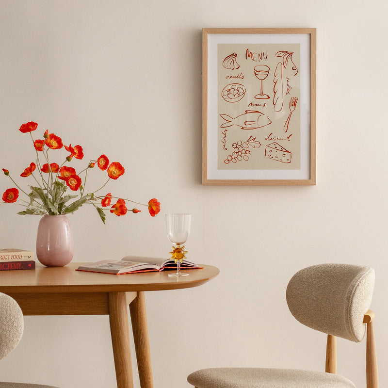 Red / Framed Art Print / 33 x 45cm