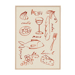 Red / Framed Art Print, No Border / 33 x 45cm