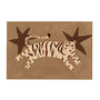 Life X MON Celestial Tiger Art Print - Brown / Framed Canvas / 62 x 42cm