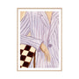 Date Night Lilac Portrait Art Print - Oak Framed Print / 33 x 45cm