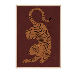 Burgundy / Framed Art Print, No Border / 33 x 45cm