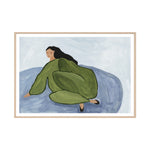 Morning Meditation Blue Framed Print