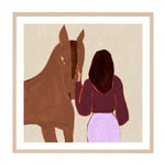 Mauve / Framed Art Print / 38 x 38cm