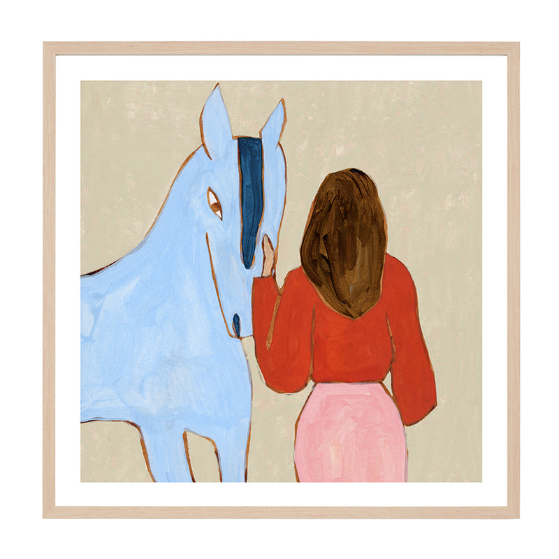 Red / Framed Art Print / 38 x 38cm