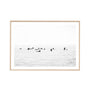 Byron Surfers Art Print - Oak Framed Print / 140 x 100cm