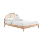 Avery Arch Rattan Double Bed (Oak)