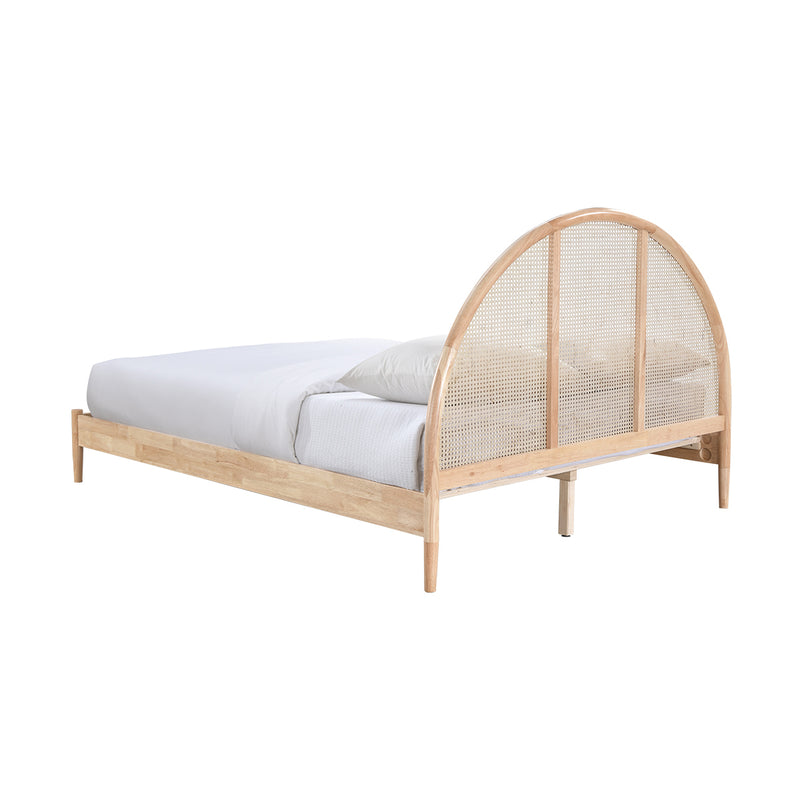 Avery Arch Rattan Double Bed (Oak)