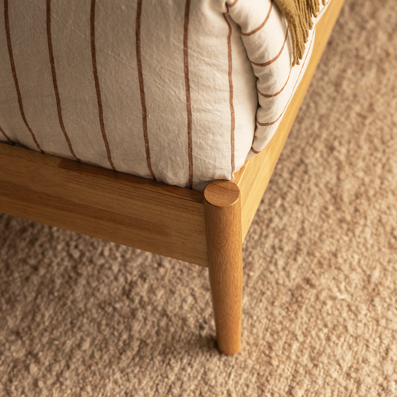 Avery Arch Rattan Double Bed (Oak)