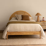 Avery Arch Rattan Double Bed (Oak)
