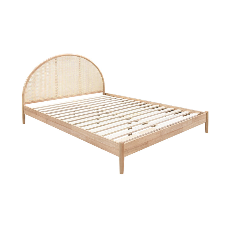 Avery Arch Rattan Double Bed (Oak)