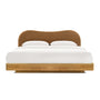 Cloud Timber King Bed - Caramel Textured Weave / Oak