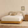 Cloud Timber Queen Bed - Sand Boucle / Oak
